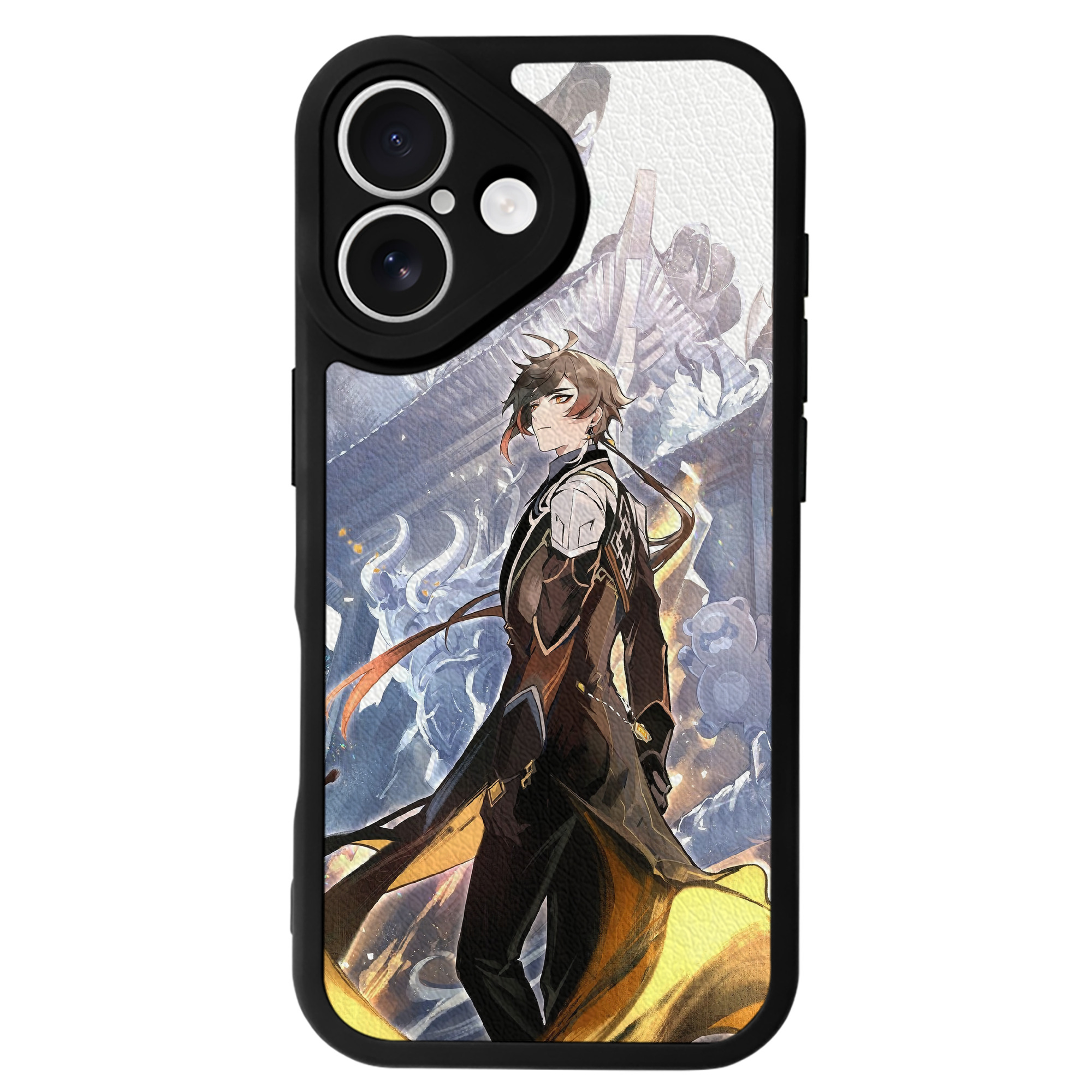 げんし神 genshin 【iPhone 16シリーズ対応】シリコンスマホケース（レザー調） 材質：シリコン